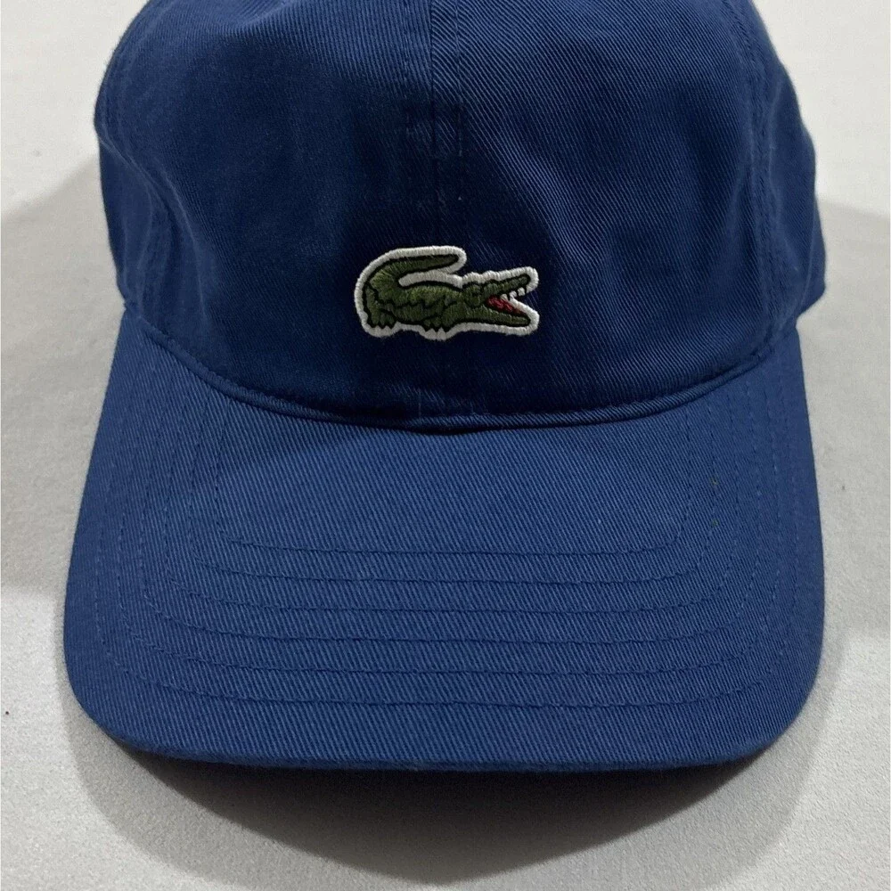 Lacoste Youth Hat Cotton Alligator Logo Blue Preppy Unisex Cap Sz 8-16 y Kids